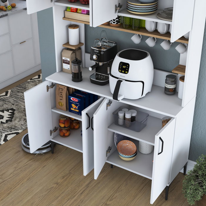 Hanah Home Gabinete Multipropósito JE176 - 3291 Blanco y Nuez